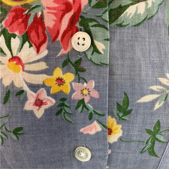 Vintage Retro Ralph Lauren Floral Top and Shorts Set - Picture 5 of 10